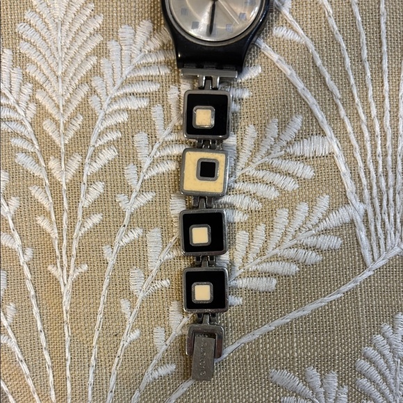 Swatch Black and Gold Geometric Watch - Picture 3 of 8